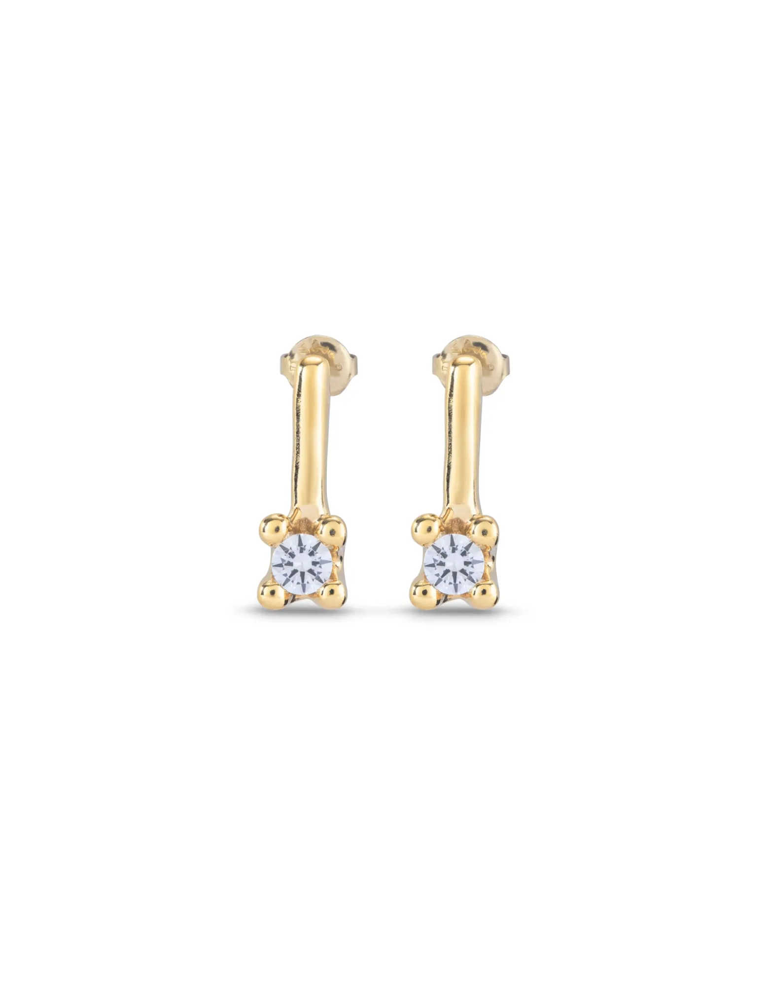 Drop earrings with blue cubic zirconia