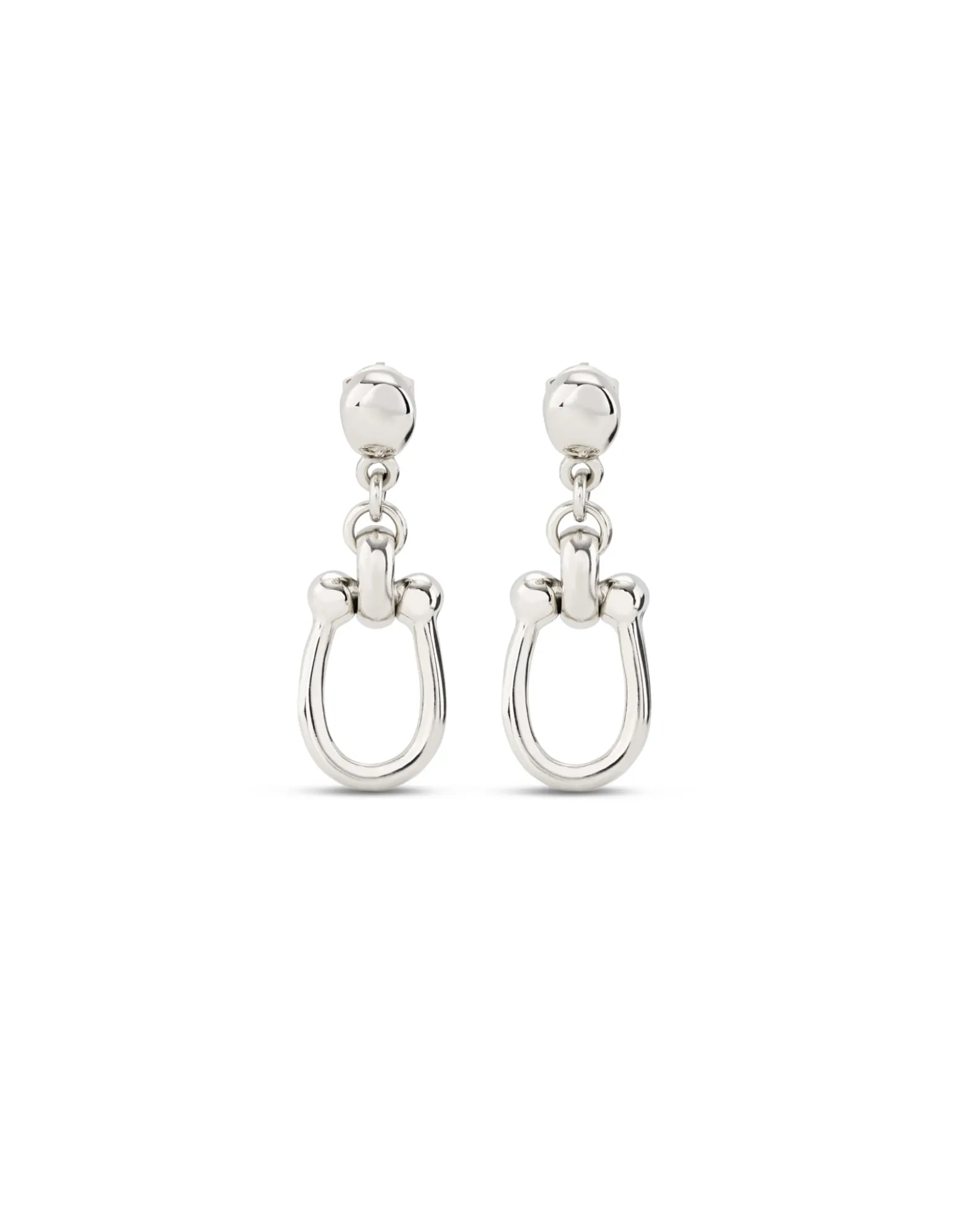 Drop earrings with medium sized link