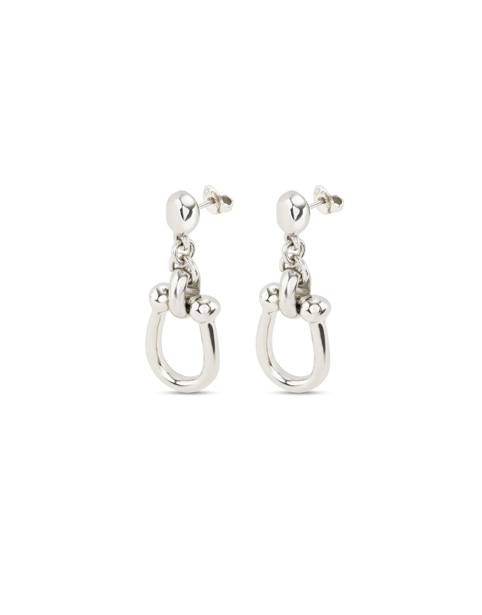 Drop earrings with medium sized link