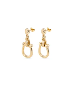 Drop earrings with medium sized link