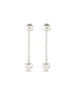 Drop earrings with small hearts