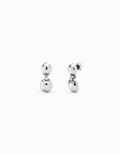 Drop earrings with two beads
