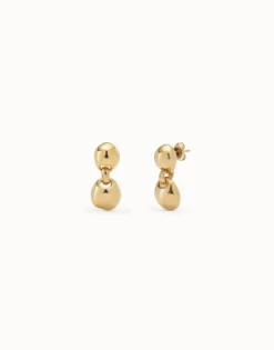 Drop earrings with two beads