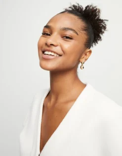 Drop earrings with two beads
