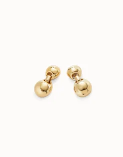 Drop earrings with two beads