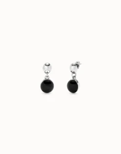 Drop earrings with two murano glass beads