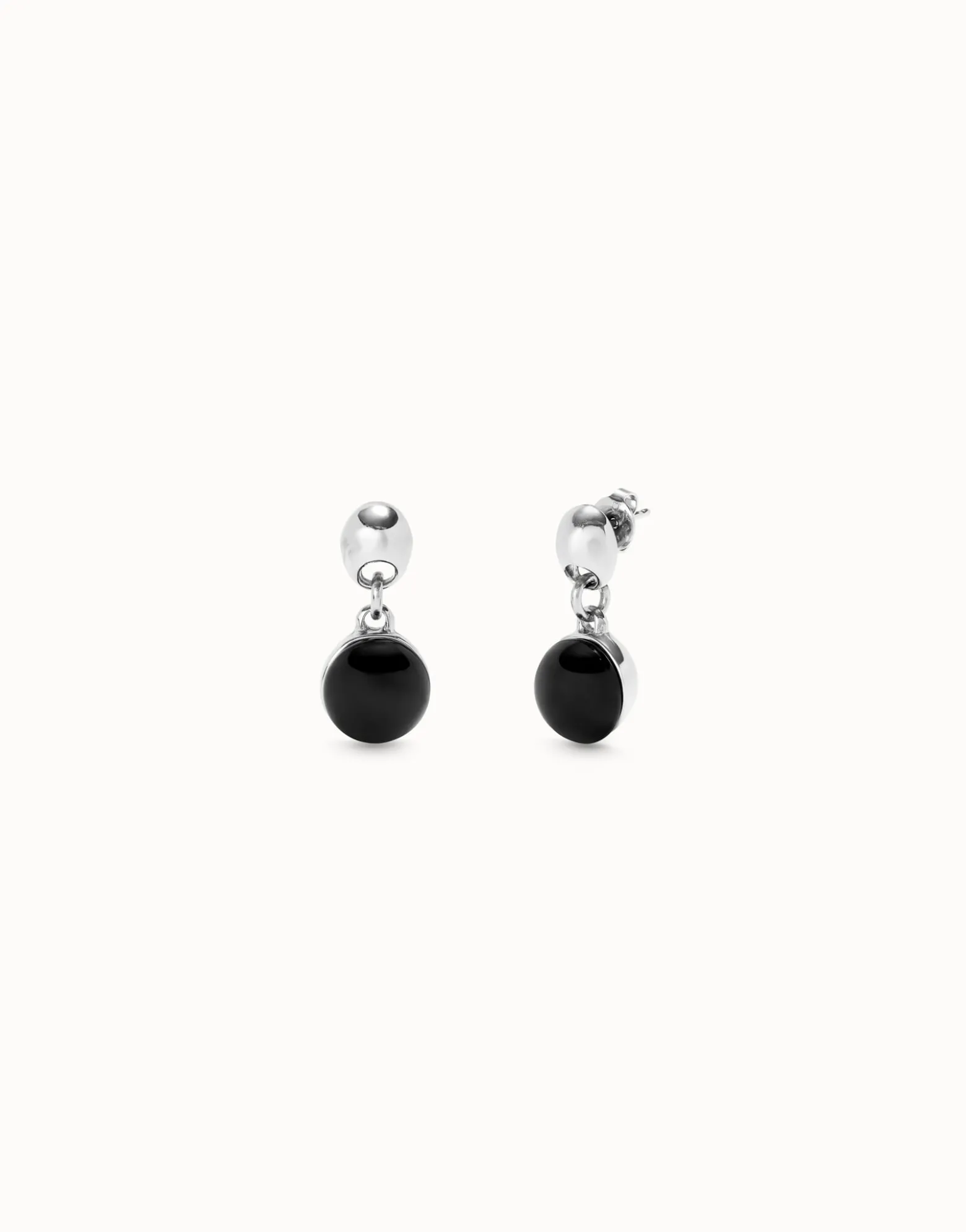 Drop earrings with two murano glass beads
