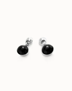 Drop earrings with two murano glass beads