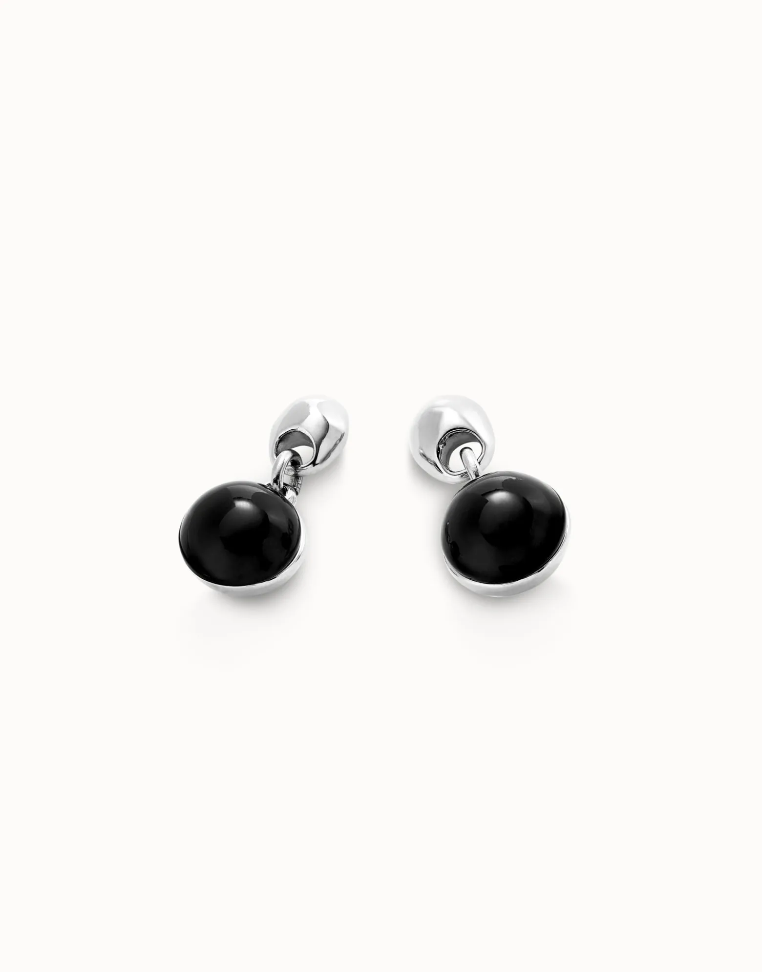 Drop earrings with two murano glass beads