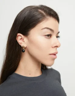Drop earrings with two murano glass beads