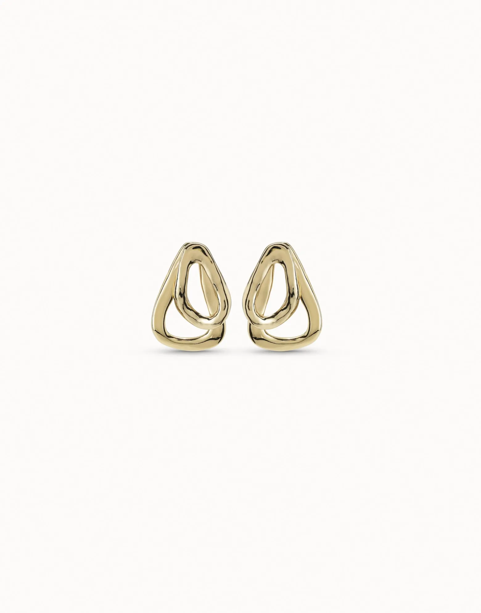 Earrings with 2 overlapping links