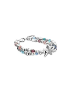 Elastic bracelet with crystals and starfish