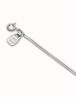Flat chain charm necklace