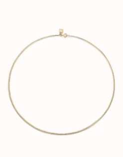 Flat chain charm necklace