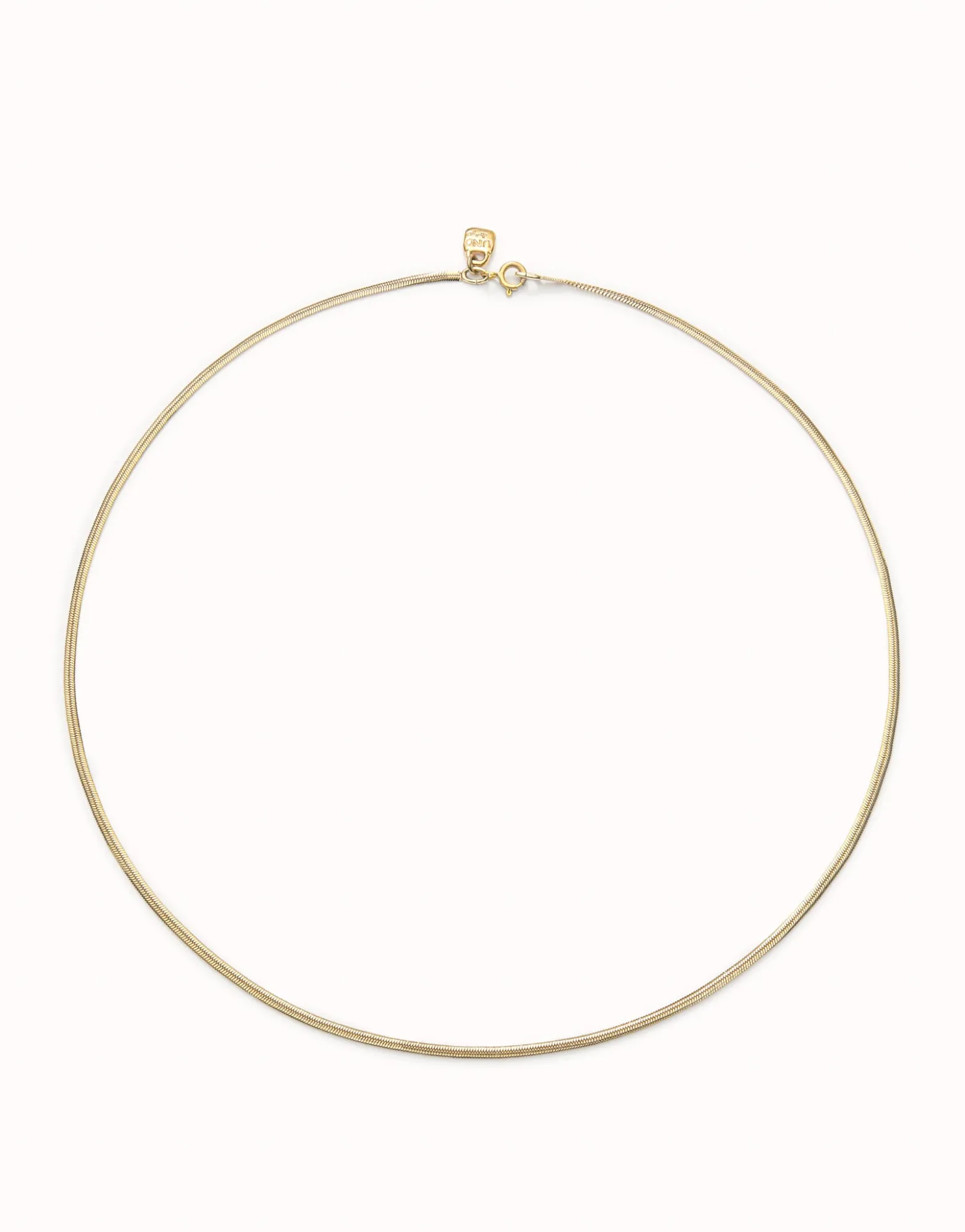 Flat chain charm necklace