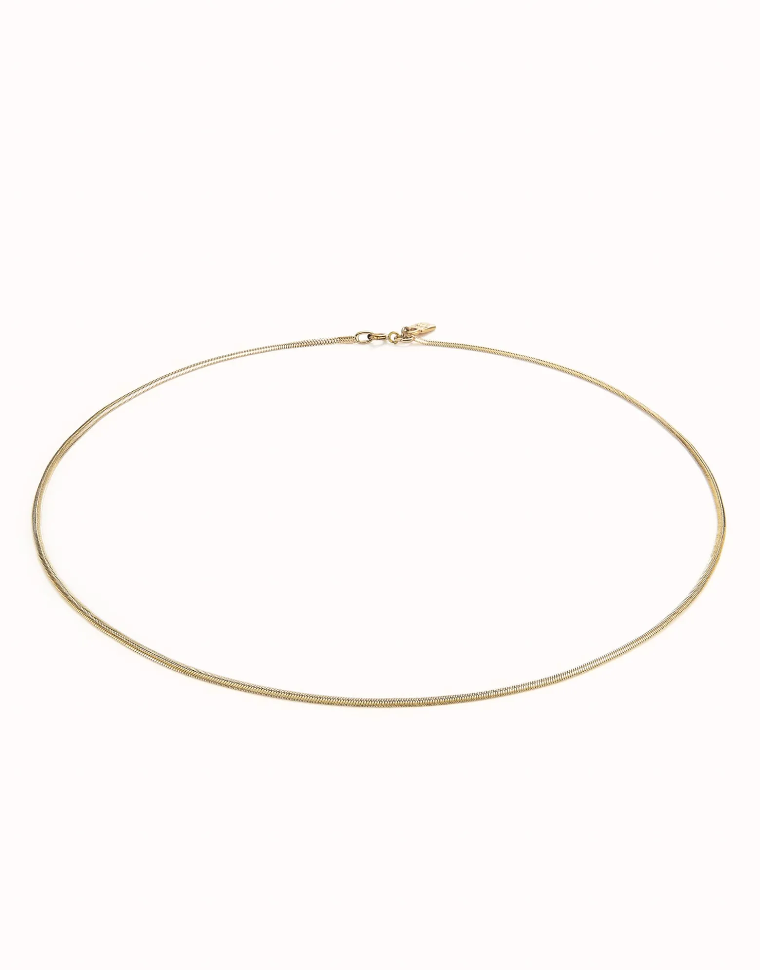 Flat chain charm necklace