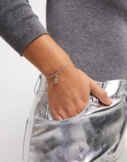 Flat snake chain bracelet