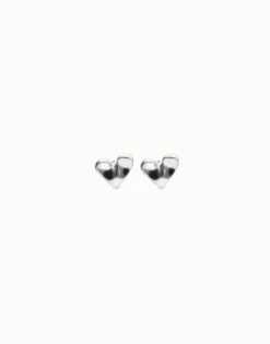 Heart piercing stud earrings