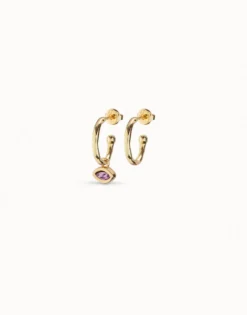 Hoop charm earrings