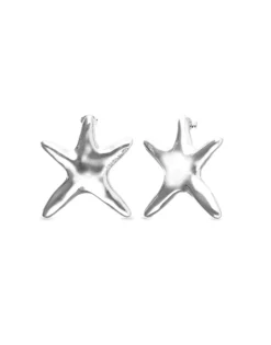 Large starfish-shaped earrings