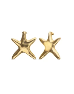 Large starfish-shaped earrings