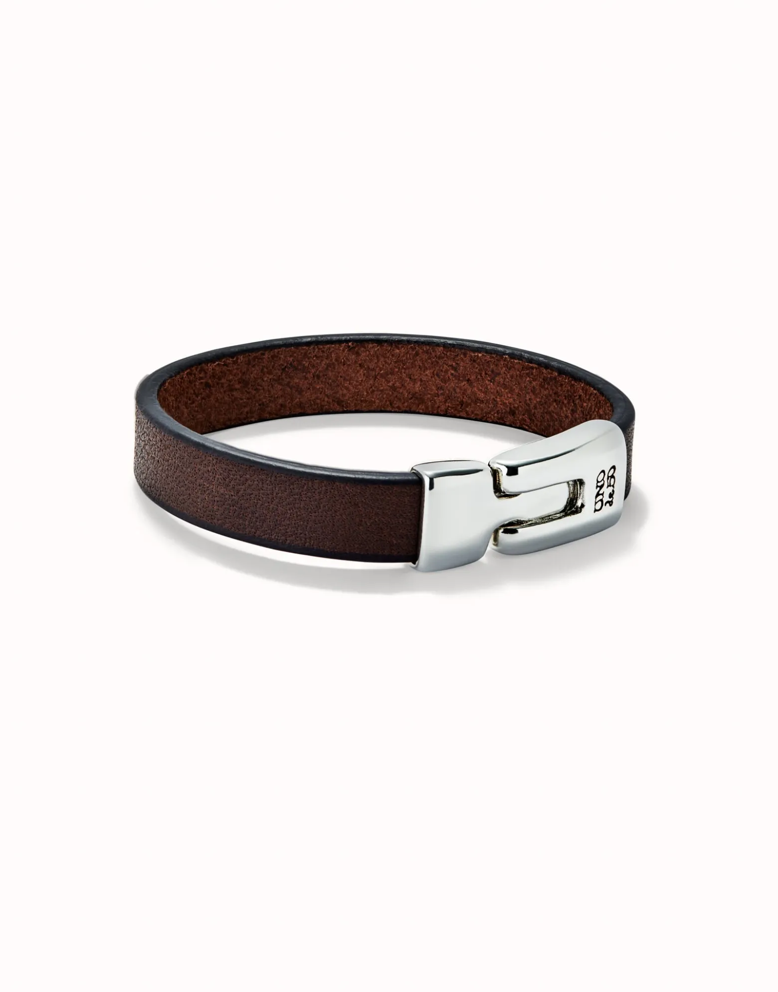 Leather bracelet with clasp