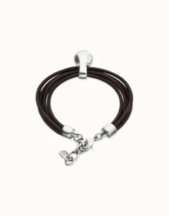 Leather bracelet with sphere