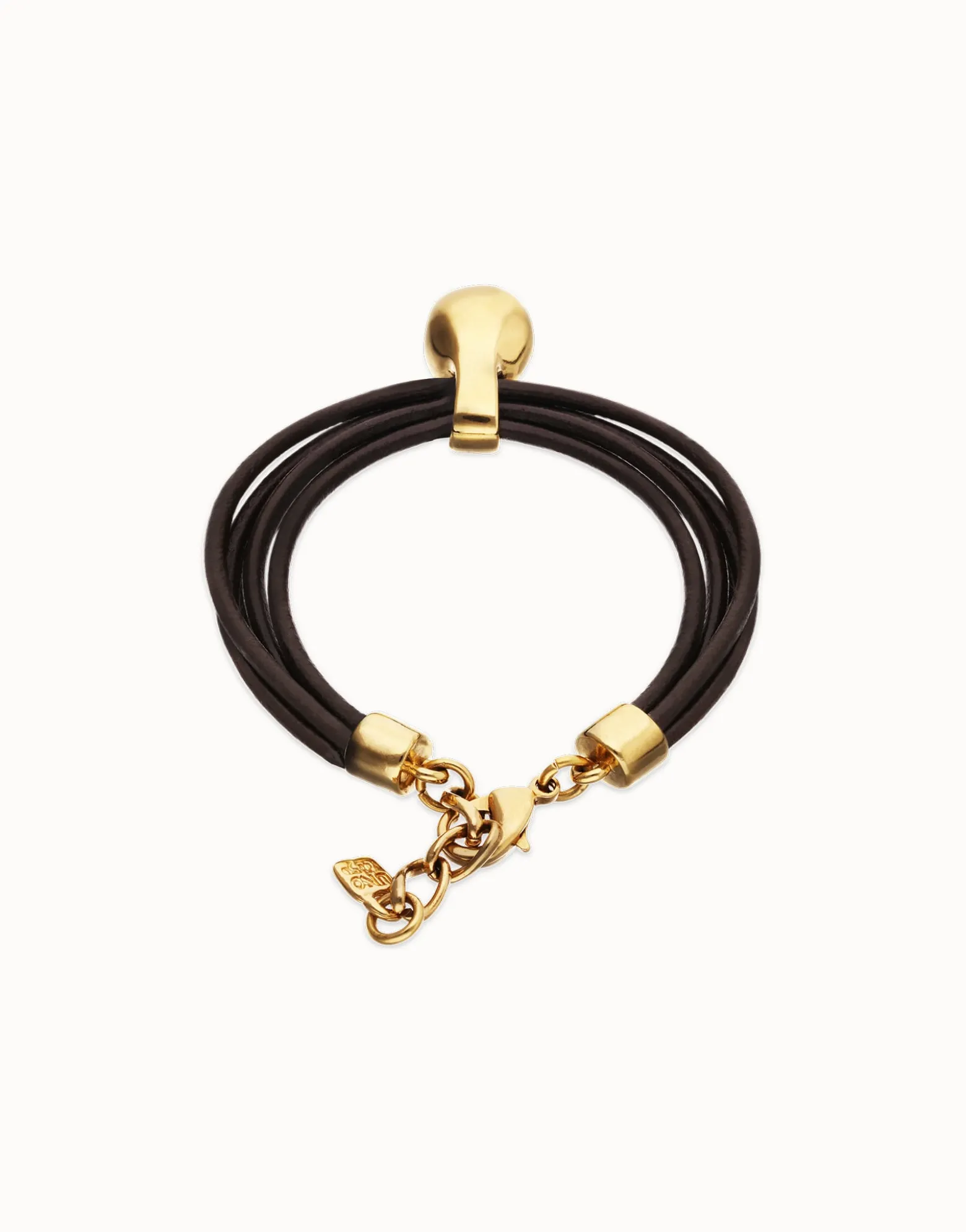 Leather bracelet with sphere