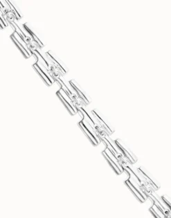 Link bracelet with cylindrical pieces