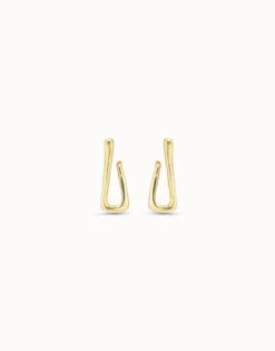 Link shaped hoop earrings