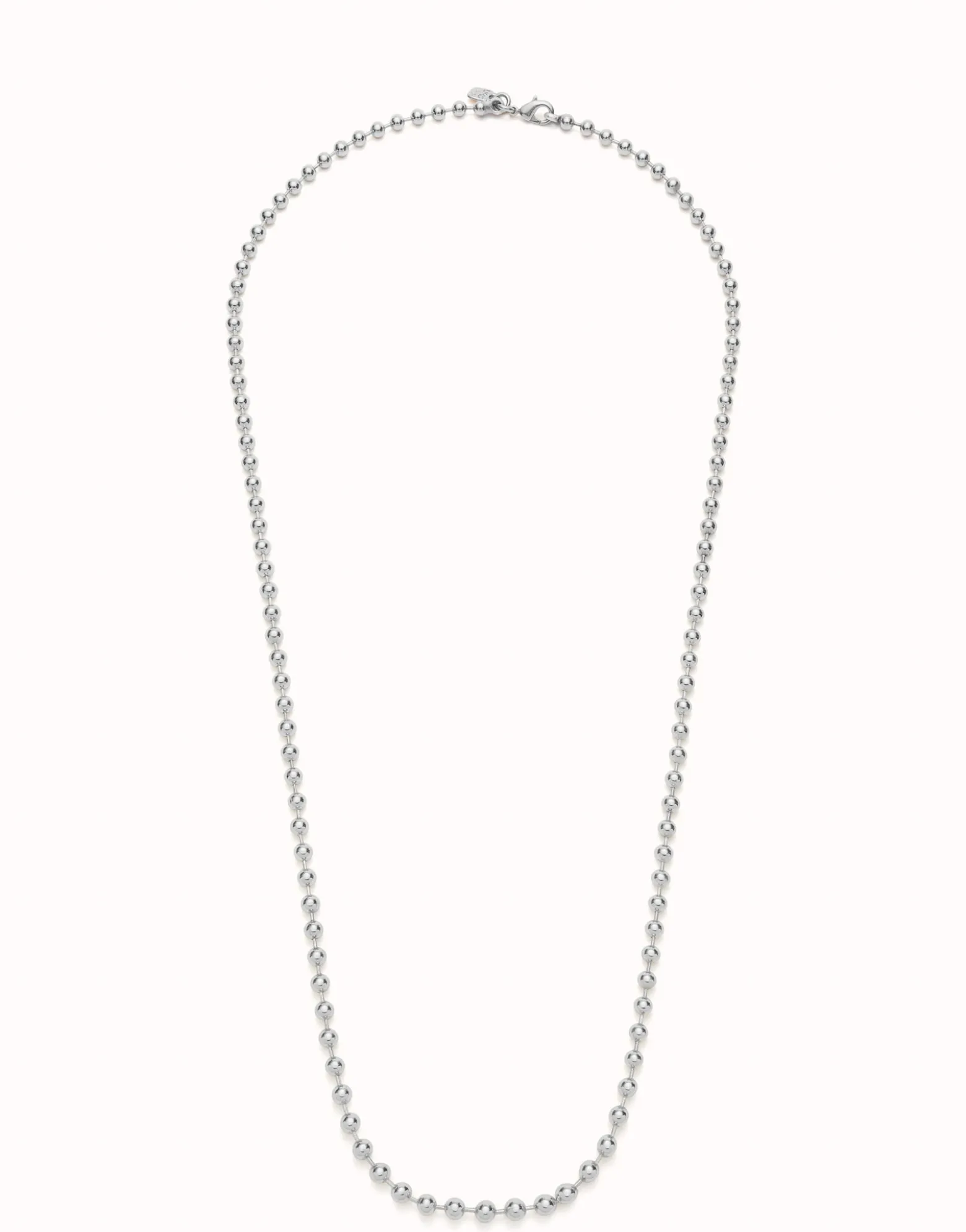 Long beaded chain charm necklace