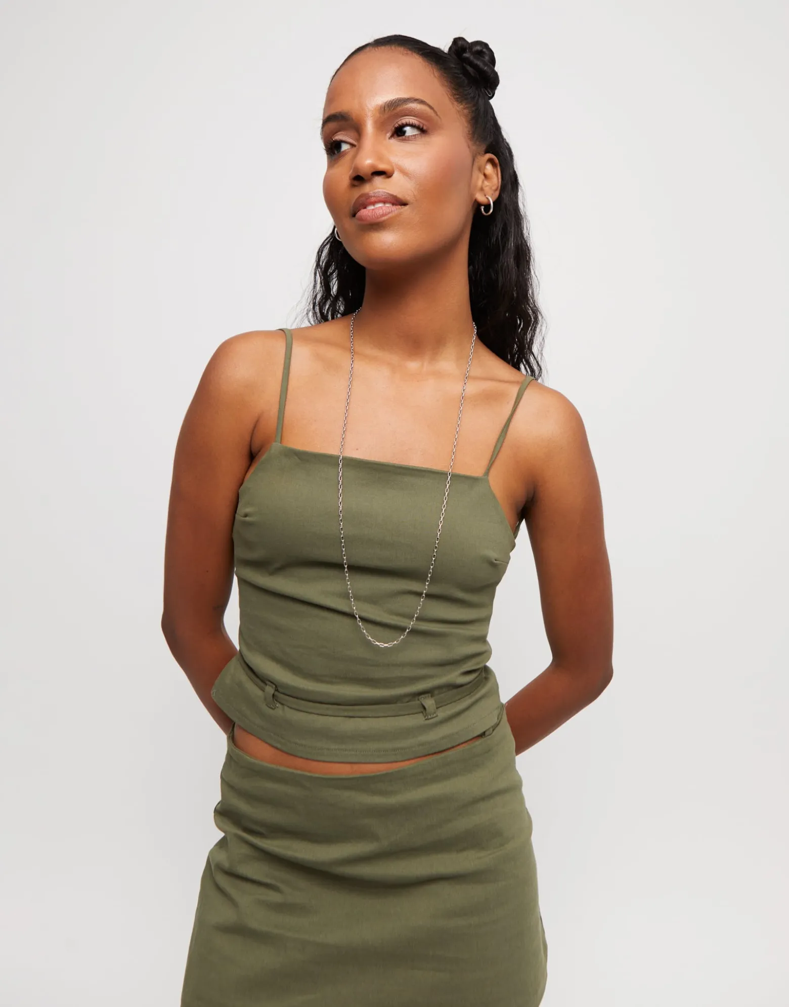 Long link chain necklace