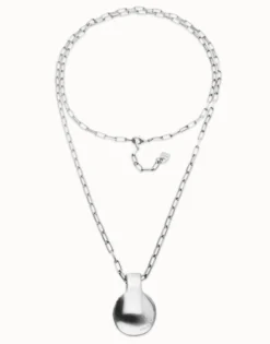 Long necklace with large sphere