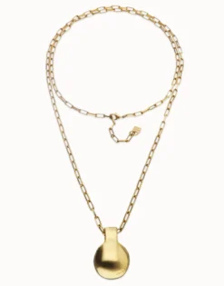Long necklace with large sphere