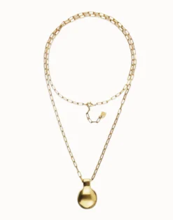 Long necklace with large sphere