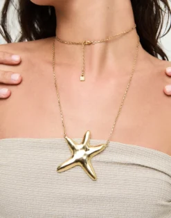 Long necklace with starfish
