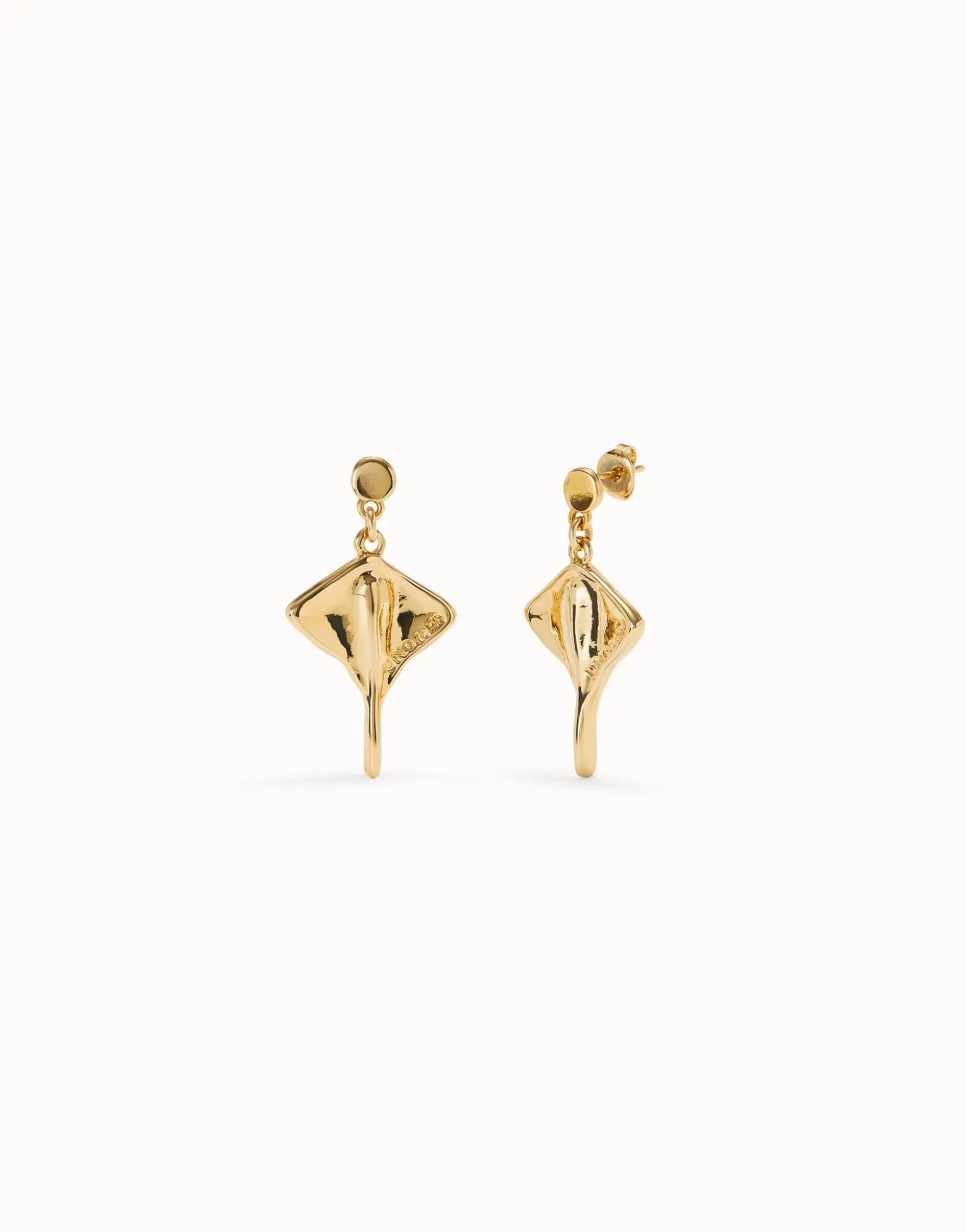 Manta ray-shaped drop earrings