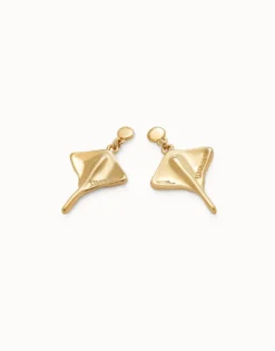 Manta ray-shaped drop earrings