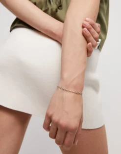 Mid-sized link charm chain bracelet