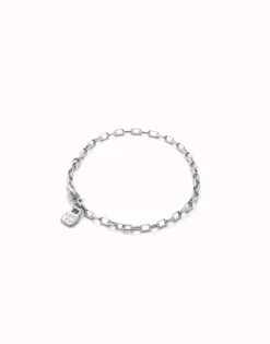Mid-sized link charm chain bracelet