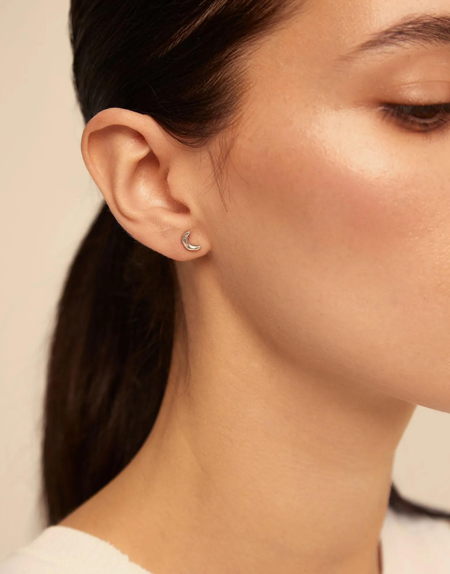 Moon Single Stud Earring