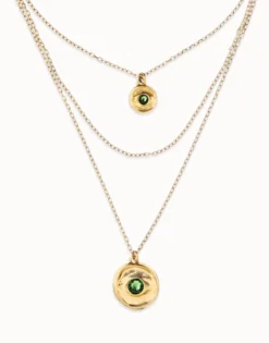 Multi strand chain necklace with an eye