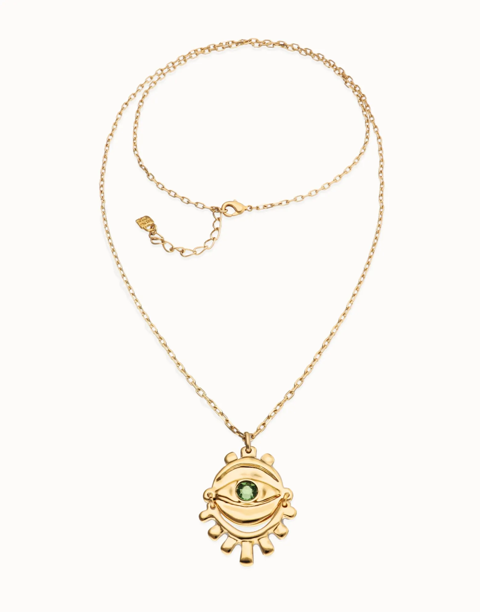 Multi strand chain necklace with an eye