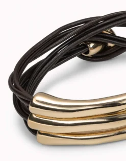 Multi strand leather bracelet