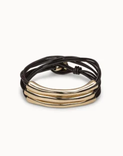 Multi strand leather bracelet