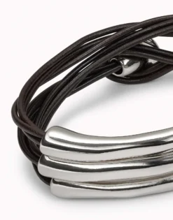 Multi strand leather bracelet