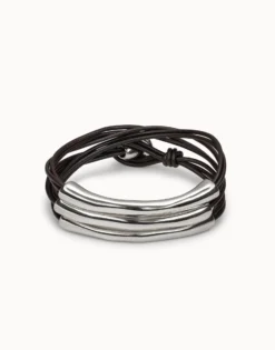Multi strand leather bracelet