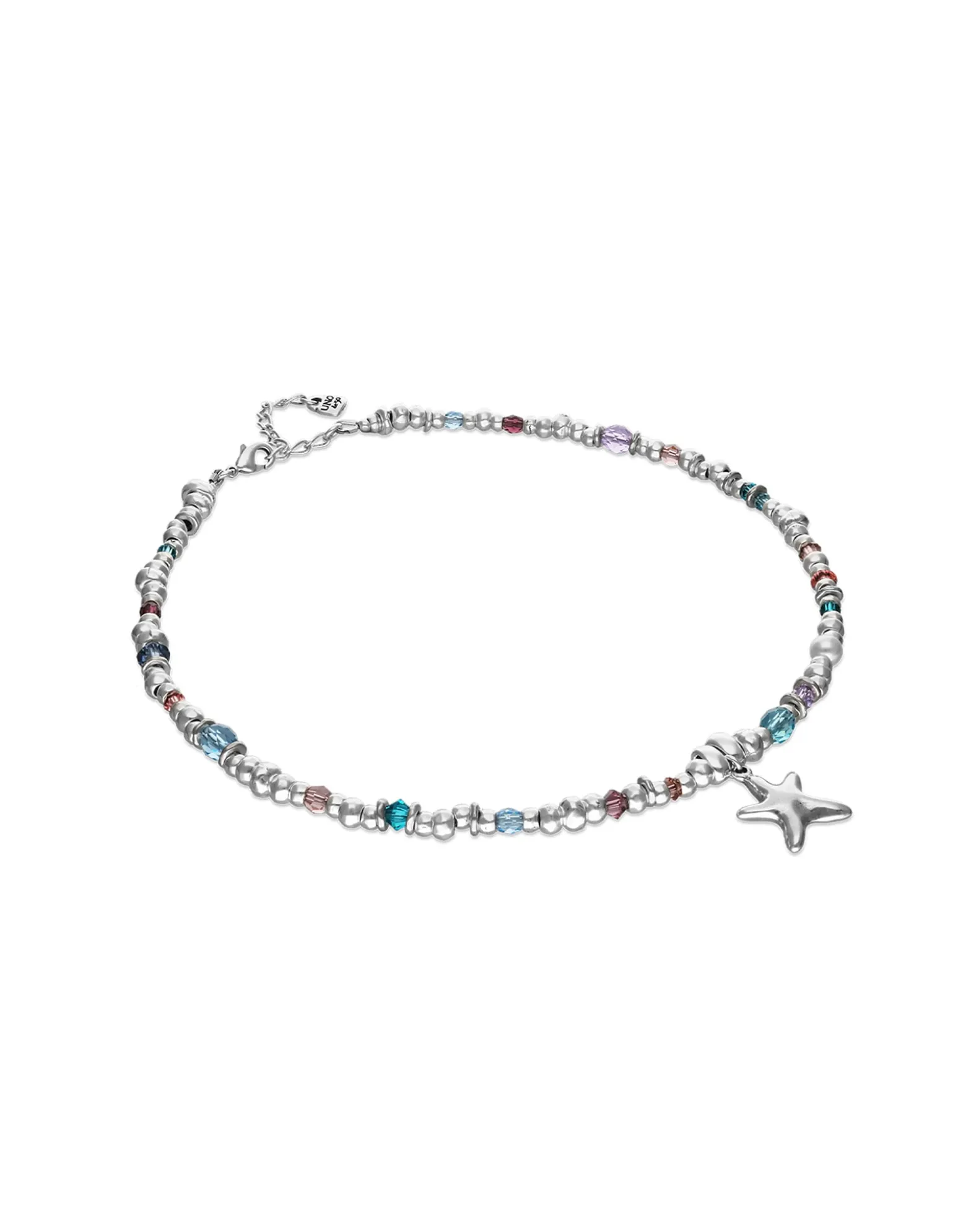 Necklace with crystals and small starfish