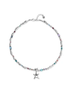 Necklace with crystals and small starfish