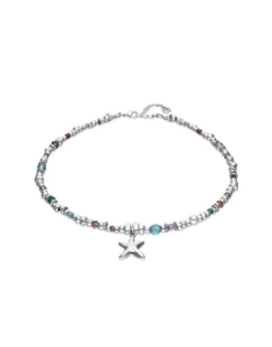 Necklace with crystals and small starfish